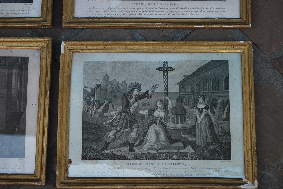 Mademoiselle De La Vallière, Suite Of 4 Engravings-photo-2