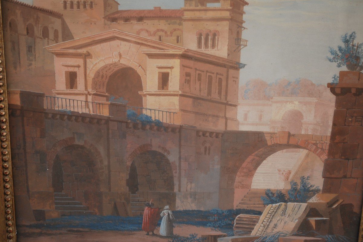 Gouache Landscape Of Italy, Dubois-drahonnet-photo-6