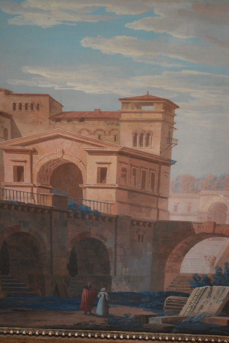 Gouache Landscape Of Italy, Dubois-drahonnet-photo-7