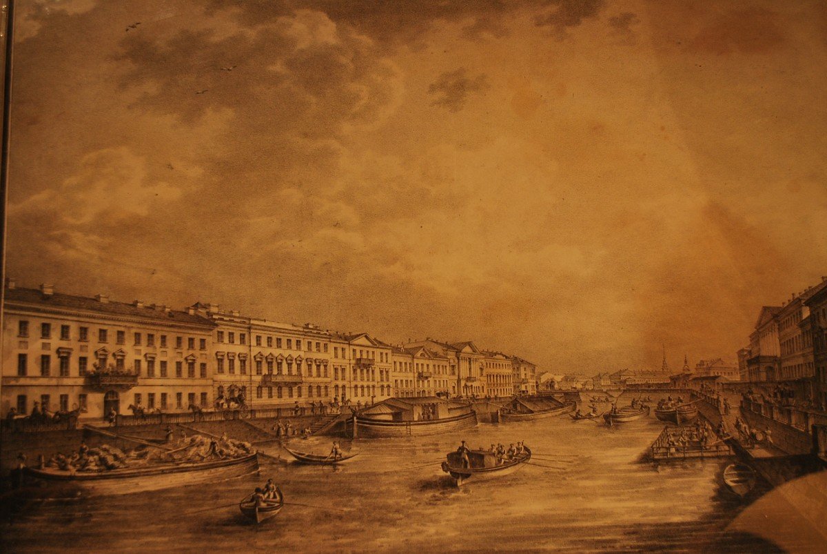 Saint Petersburg Engraving From The 18th Century-photo-2