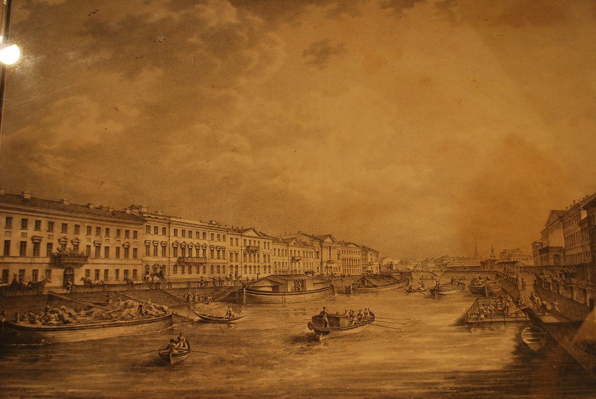 Saint Petersburg Engraving From The 18th Century-photo-5