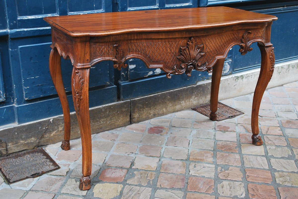 Game Console In Walnut From The Regency XVIII Period-photo-6