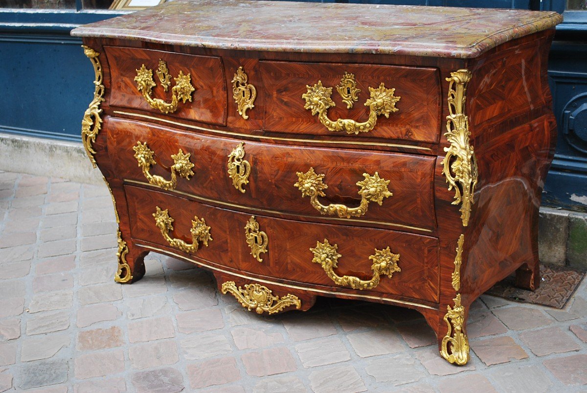 Louis XV Period Tomb Commode Early 18th Century Attributed To Mondon-photo-2