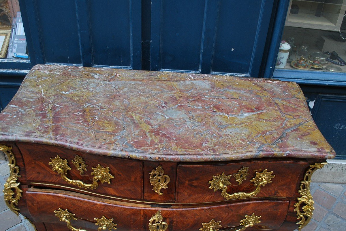 Commode Tombeau D époque Louis XV Début XVIII attribuée à Mondon-photo-7