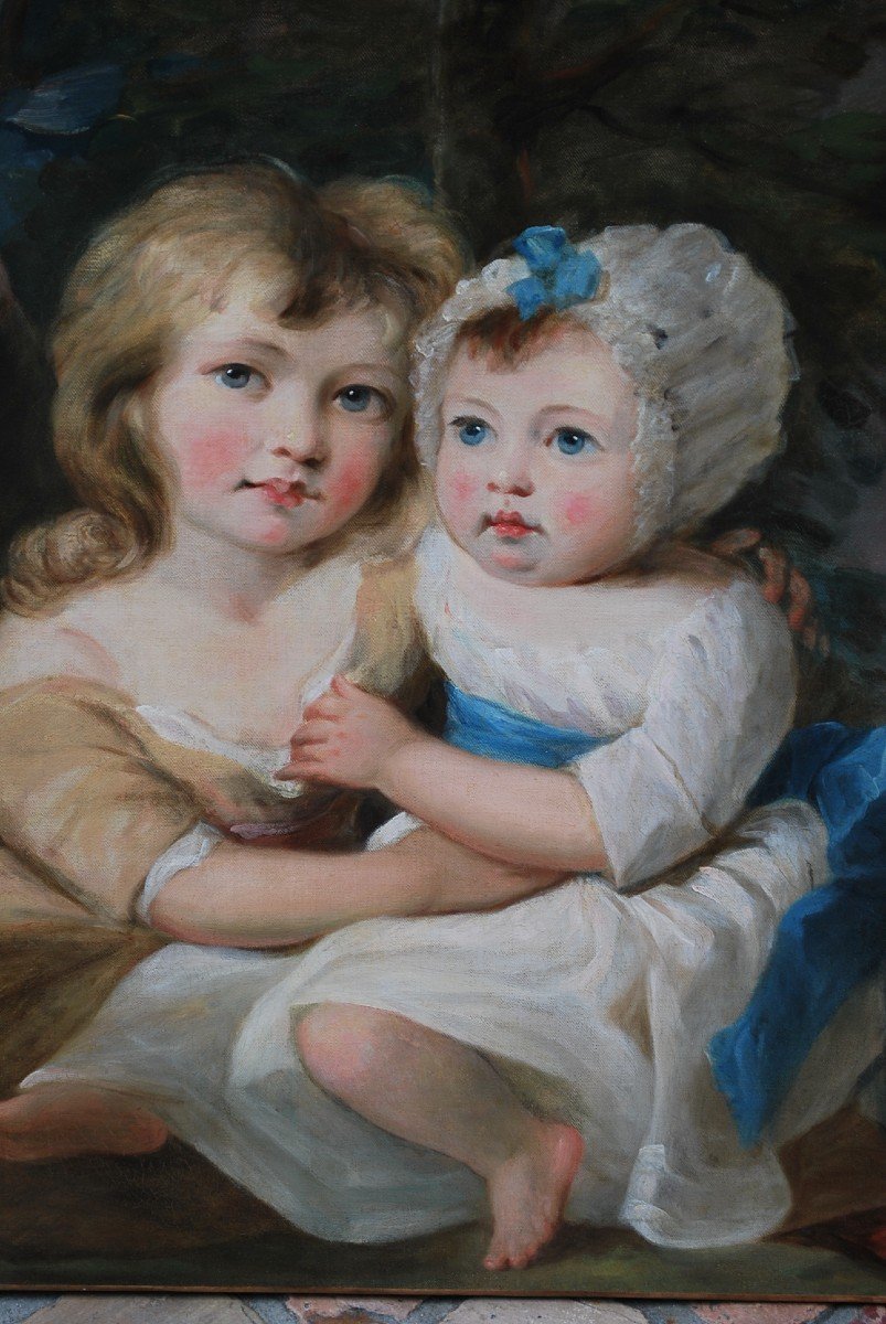Portrait Of Children, Attributed To George Romney English School XVIII
