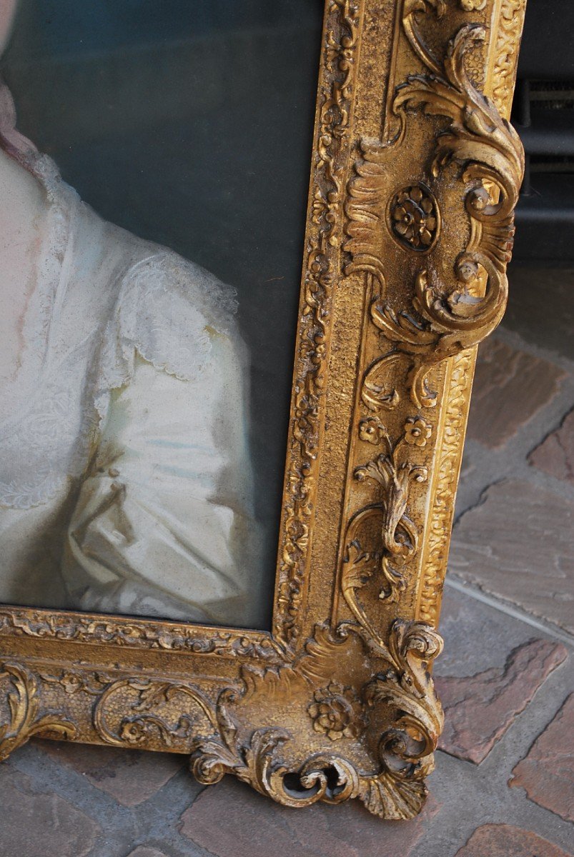 Portrait De Femme , Pastel George Knapton , école Anglaise XVIII-photo-3