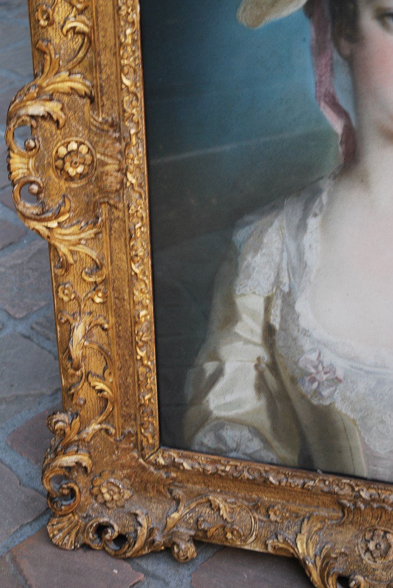 Portrait De Femme , Pastel George Knapton , école Anglaise XVIII-photo-4