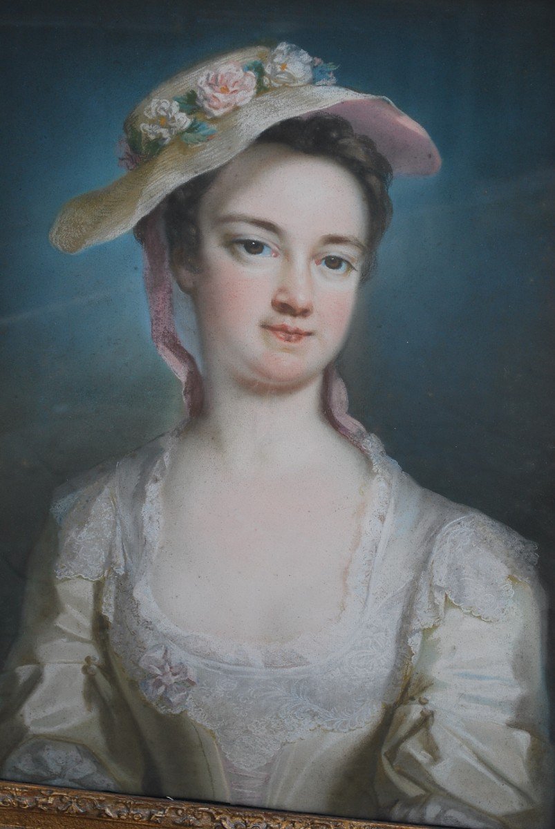 Portrait De Femme , Pastel George Knapton , école Anglaise XVIII-photo-8