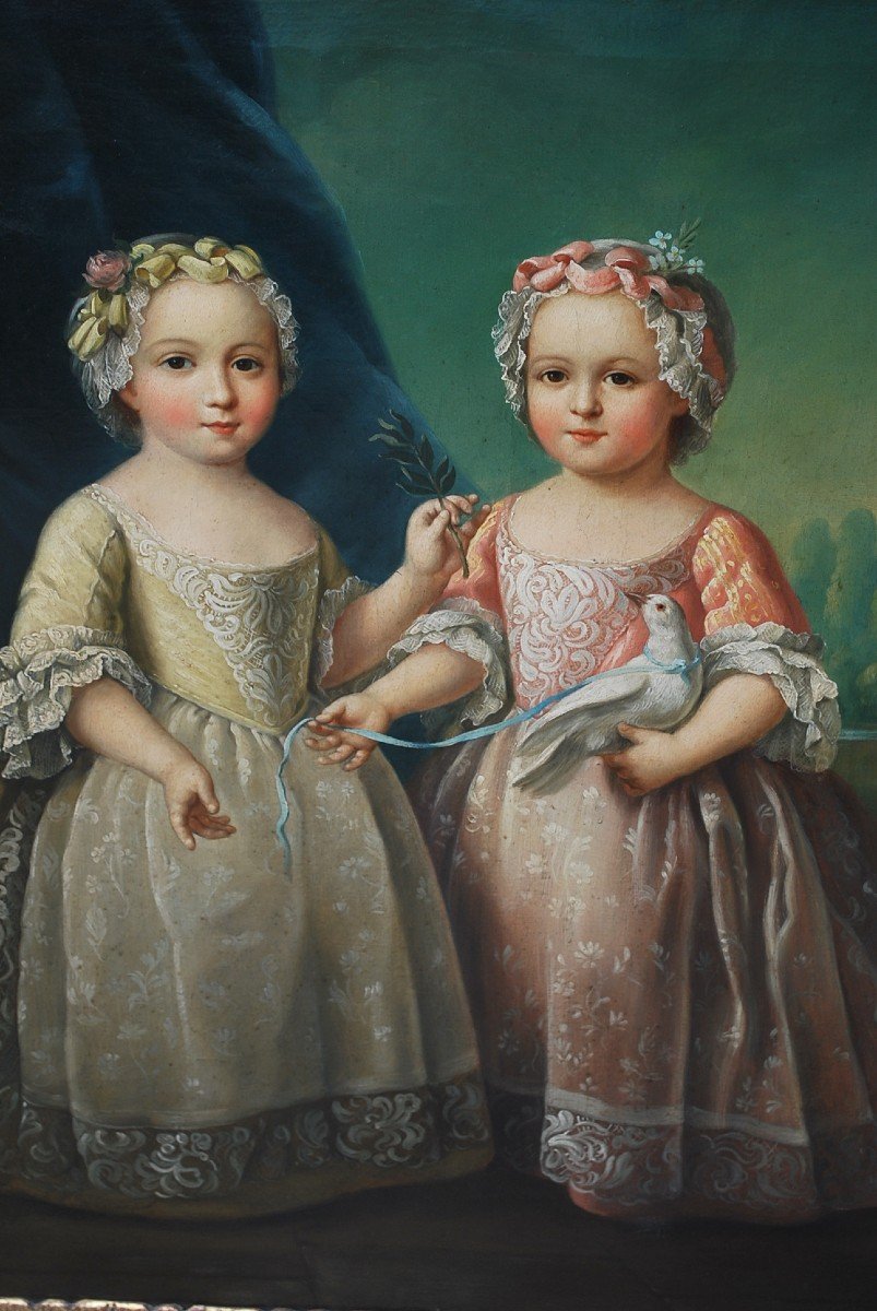 Pair Of Double Portrait Of Children XVIII After Drouais-photo-4