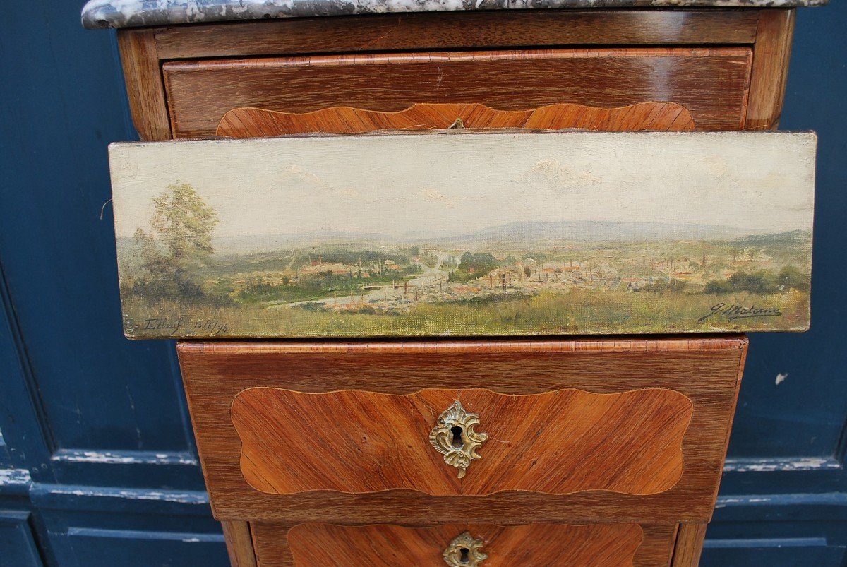 Elbeuf ; La Seine Huile Sur Toile XIX-photo-6