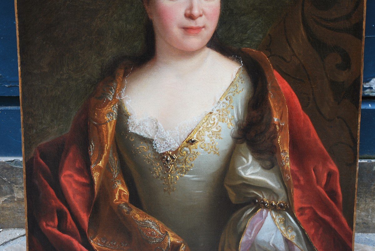 Madame De Vergennes  , Entourage De Hyacinthe Rigaud  école XVIII-photo-3