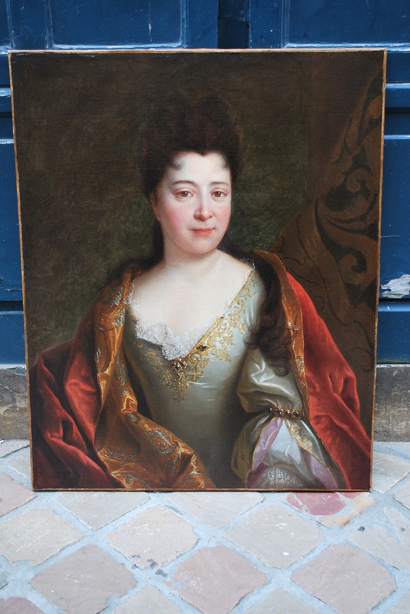 Madame De Vergennes  , Entourage De Hyacinthe Rigaud  école XVIII-photo-1