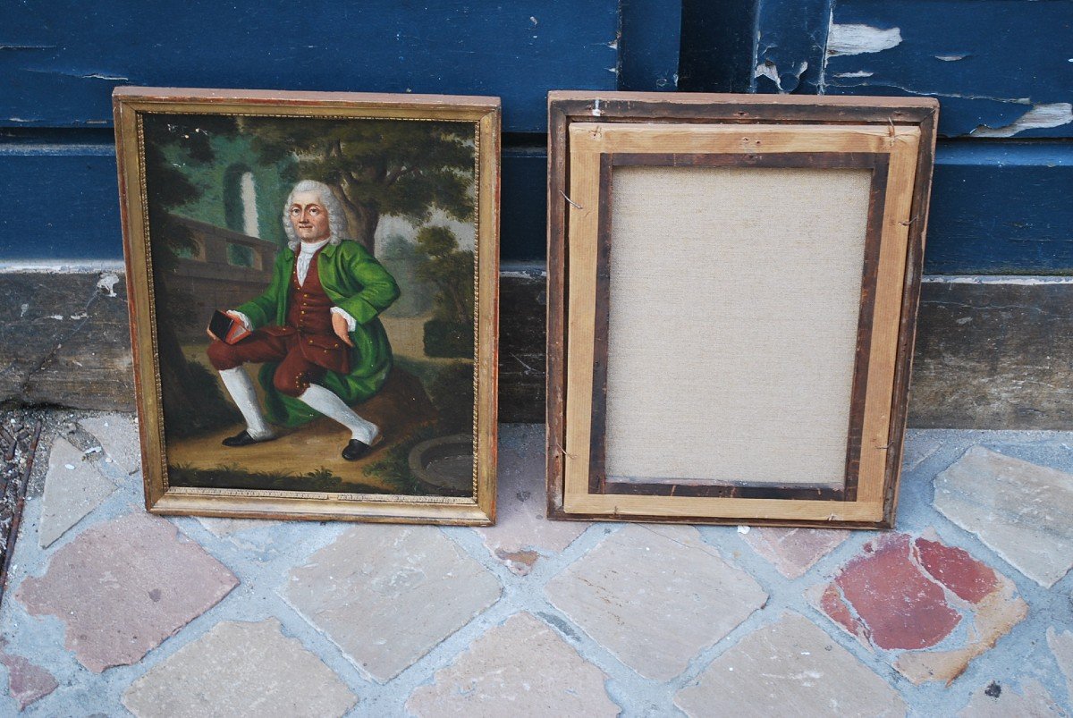 Pair Of Portraits Of Men, England Early 19th Century-photo-6