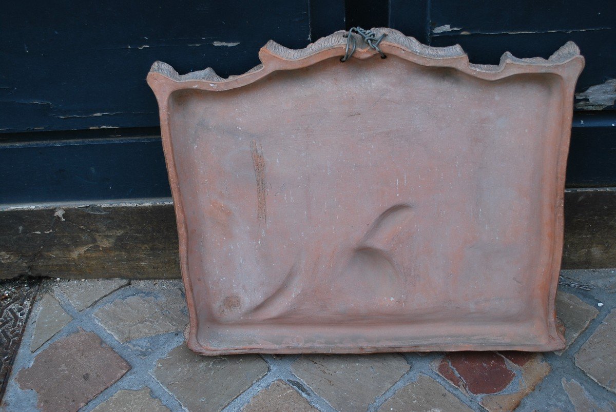 Relief In Terracotta Scene At The Antique Athéna0 Years Old Taste XVIII Signed By Moreau-photo-5