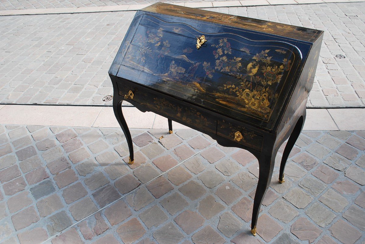 Rare Louis XV Period Sloping Desk In Martin Varnish Attributed To Foureau-photo-7