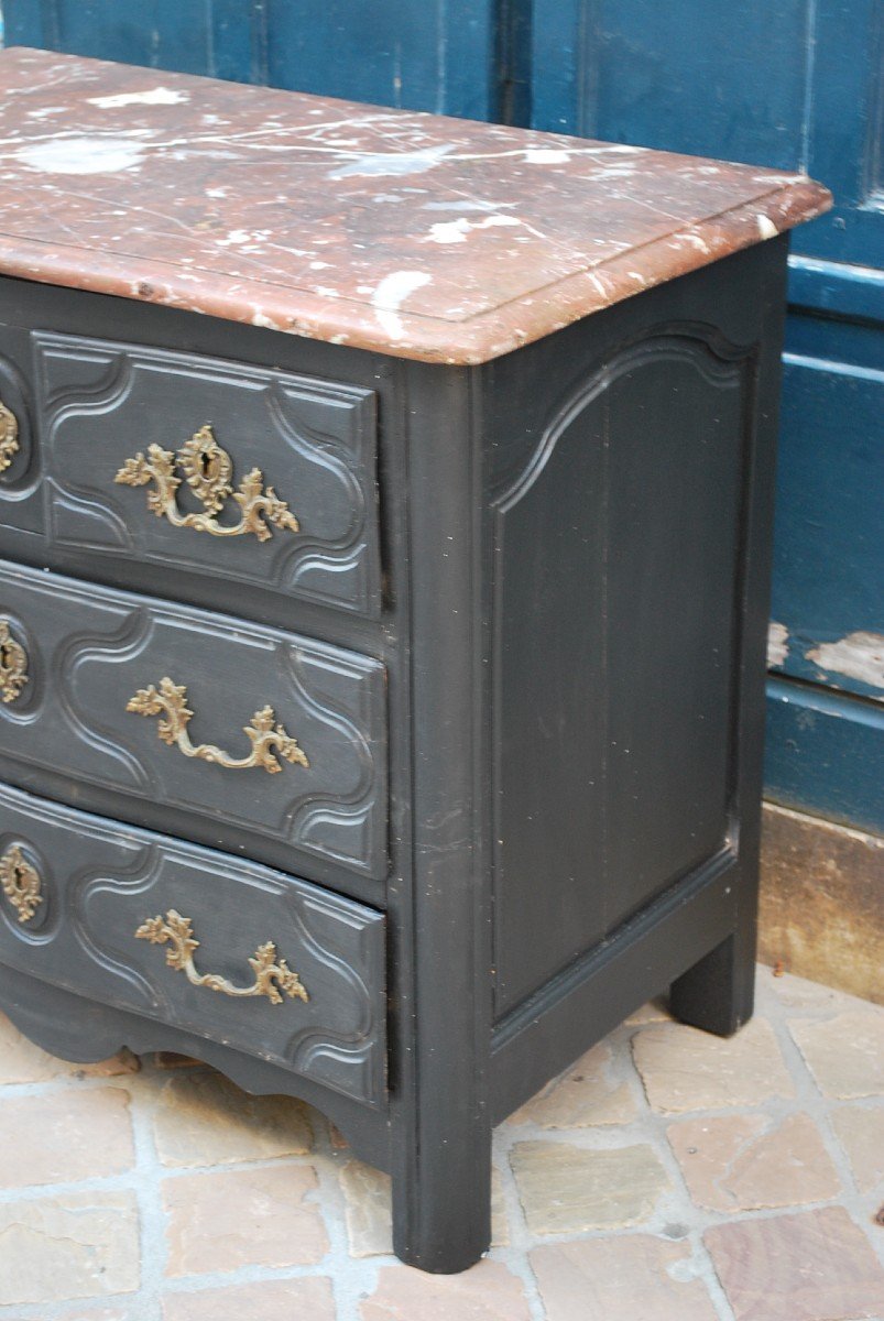 Small “parisian” Commode In Relacquered Wood XVIII-photo-1