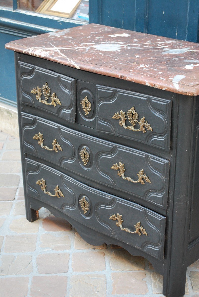 Small “parisian” Commode In Relacquered Wood XVIII-photo-2