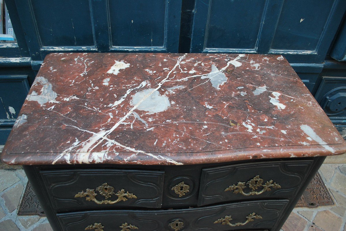 Small “parisian” Commode In Relacquered Wood XVIII-photo-5