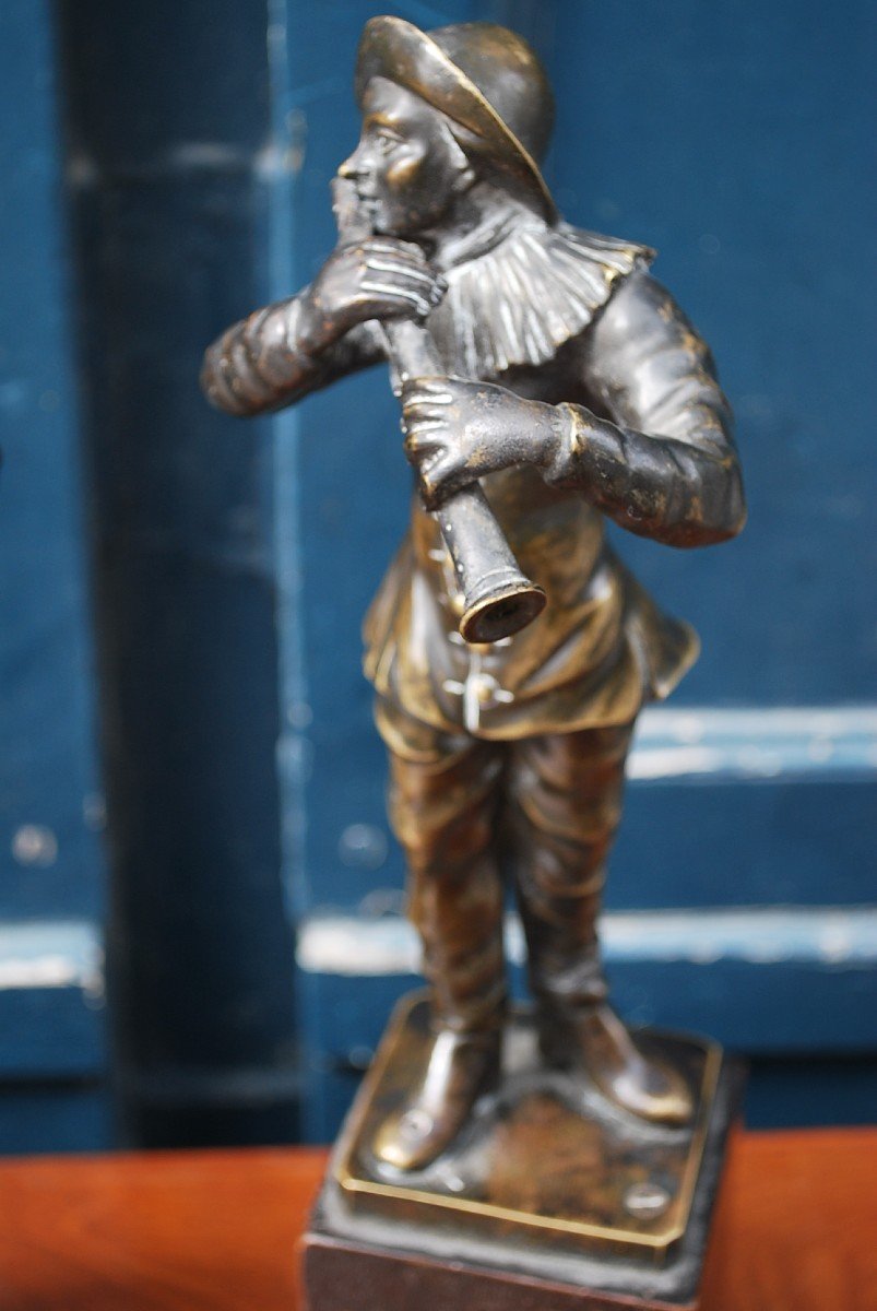 Pair Of Bronze Subjects From The Comedia Del Arte, Late 18th Early 19th Century-photo-3