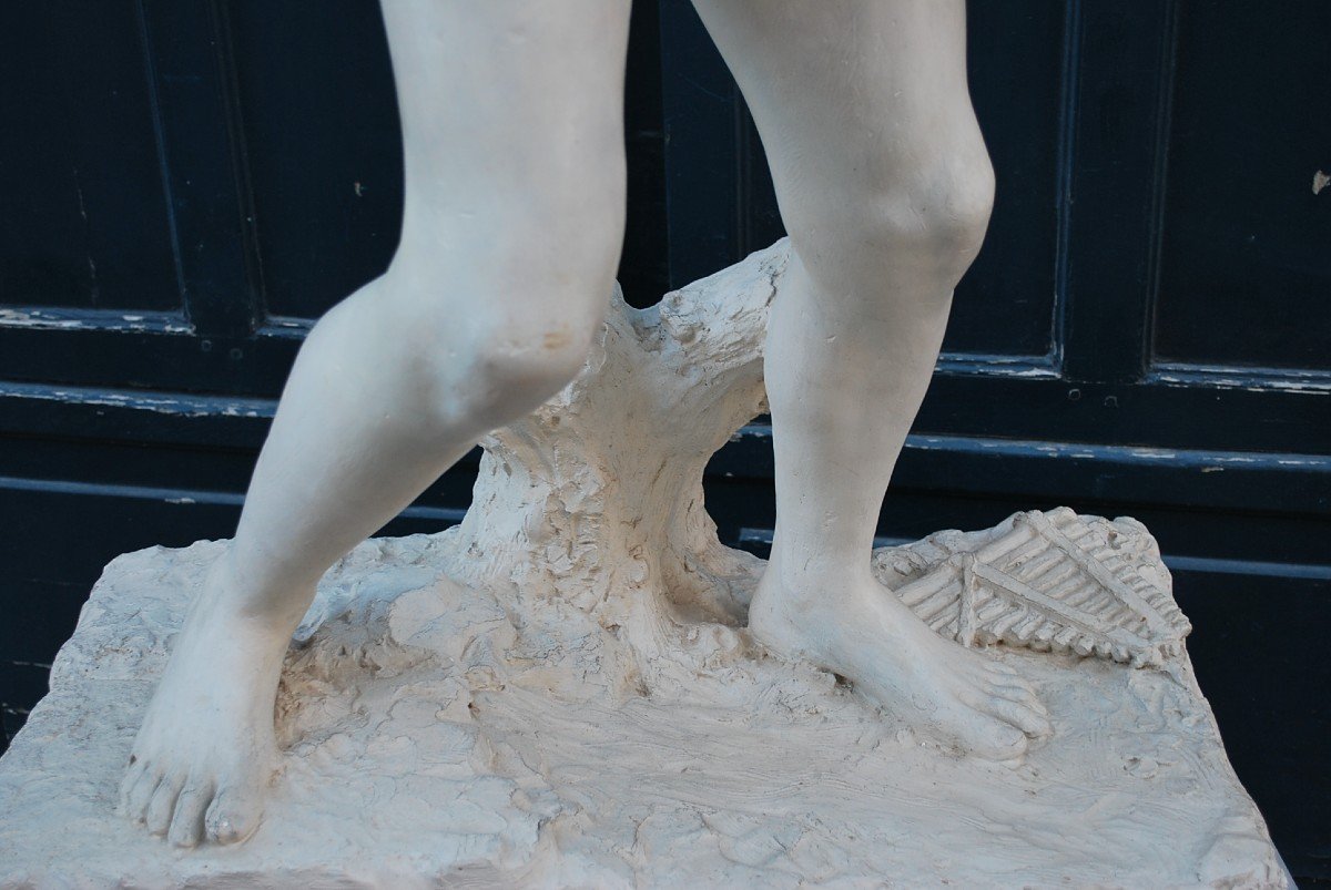 Daphnis , Grande Sculpture En Platre Par Charles Jean Marie Degeorge XIX-photo-6