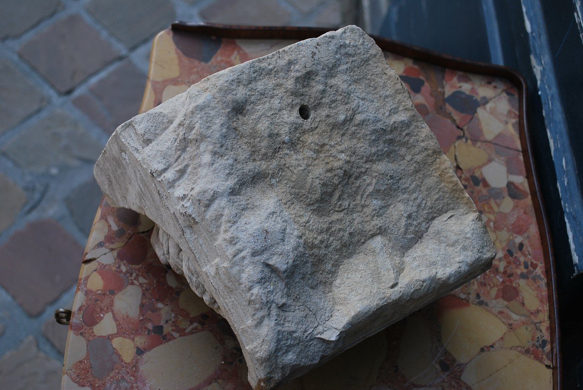 Haut Relief En Pierre , Putto Et Mouton XIX-photo-5