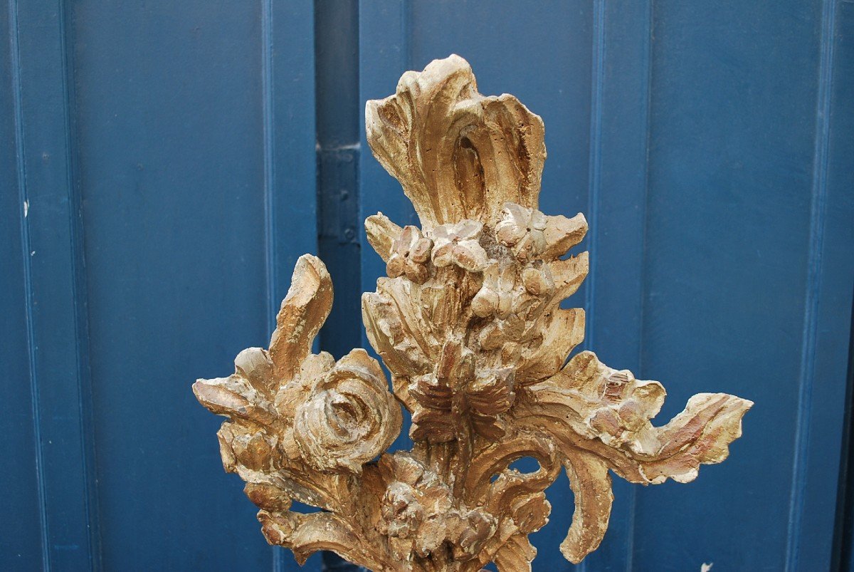 Vase In Carved Wood And Foliage Pattern XVIII-photo-4