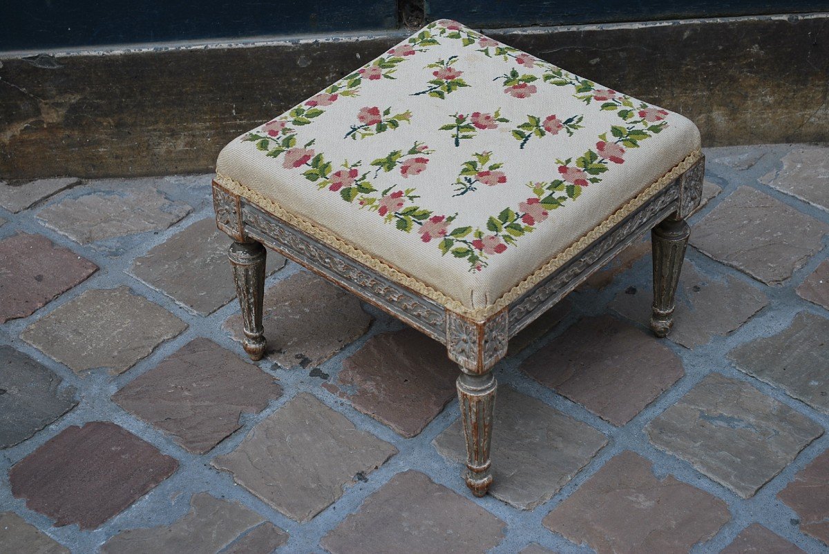 Tabouret D époque Louis XVI Du XVIII-photo-2