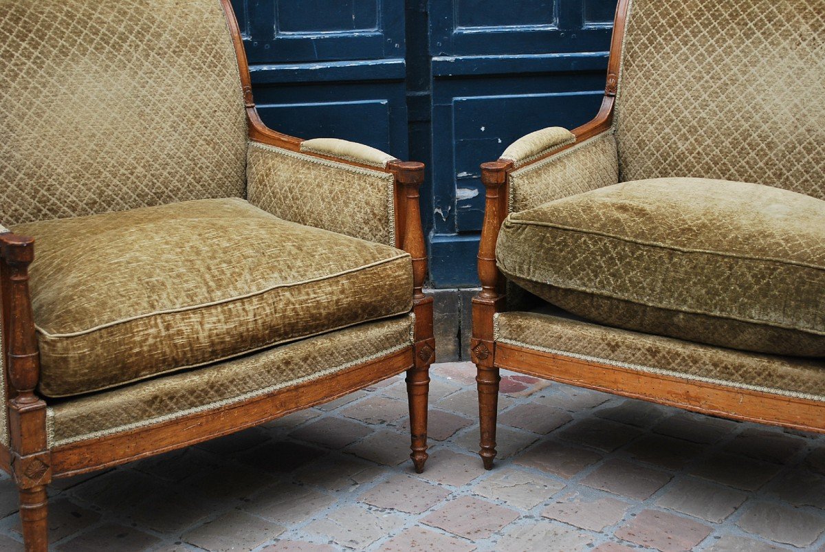 Paire De Marquises D époque Directoire Fin XVIII-photo-2