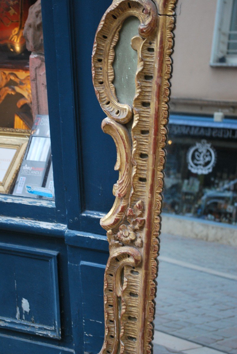 Beautiful Louis XV Period Gilded Wood Mirror, Provence XVIII-photo-6