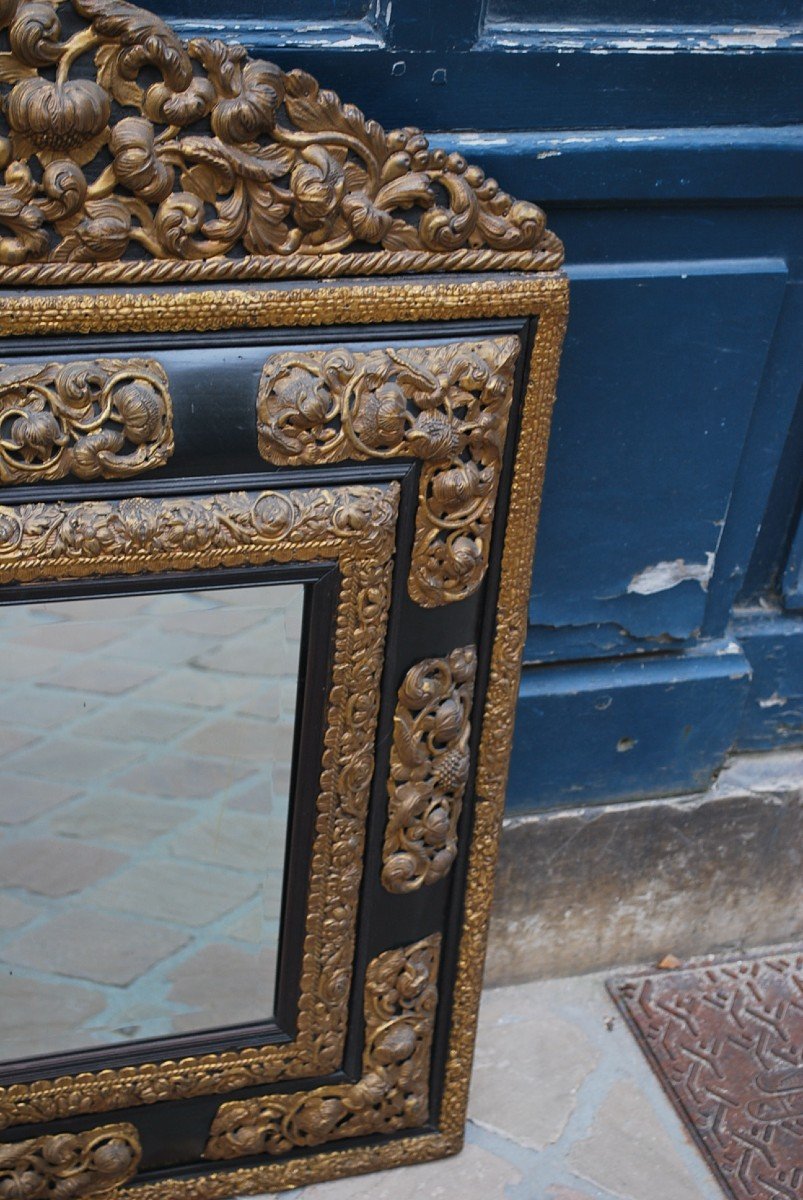 Beautiful Tinsel Mirror From The Louis XIV Period-photo-3