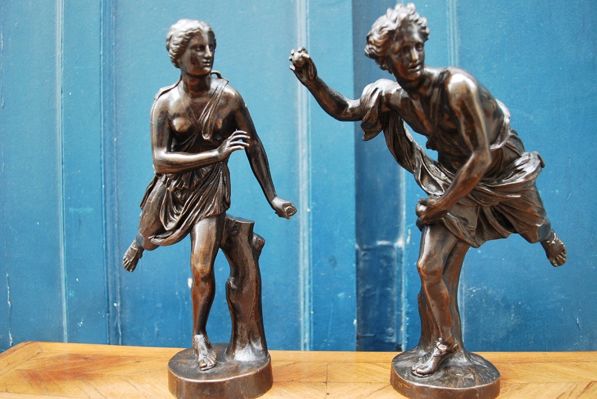 Paire De Sujets En Bronze Dans Le Gout De La Grèce Antique -photo-3