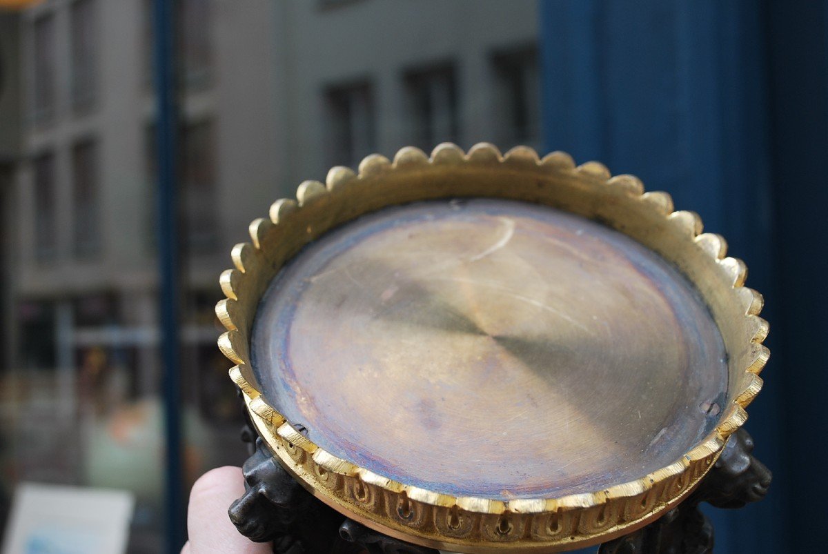 Vide  poche en Bronze En Athénienne D époque Empire-photo-6
