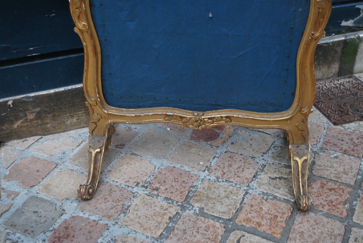 Firewall In Golden Wood From Louis XV XVIII Period-photo-6