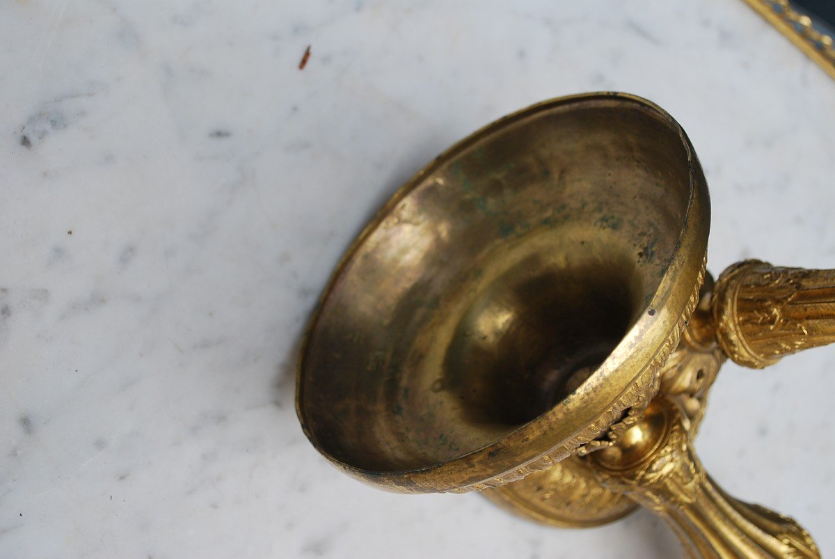 Paire De Bougeoirs D époque Louis XVI , Fin XVIII-photo-1