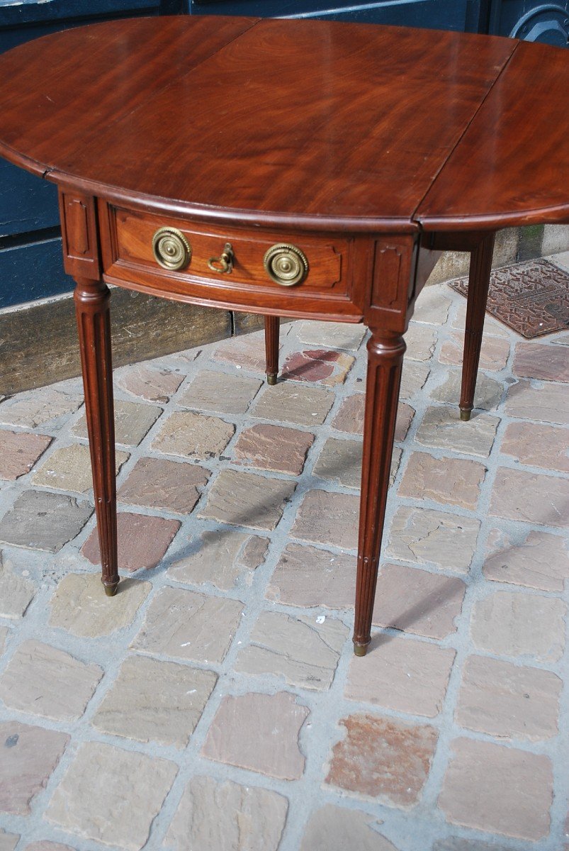 Table De Salon En Acajou Canabas , époque Louis XVI-photo-6