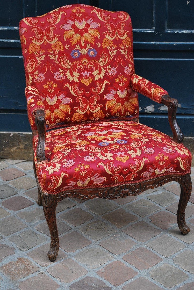 Flat Back Armchair From Regency Period Early 18th Century-photo-2