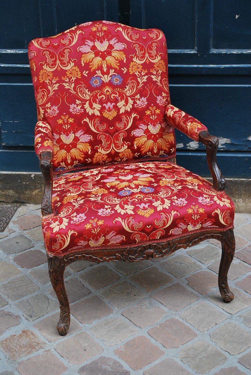 Flat Back Armchair From Regency Period Early 18th Century