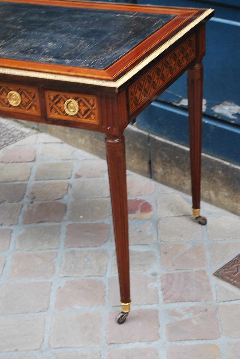 Tric Trac Formant Bureau En Acajou D époque Louis XVI   -photo-3