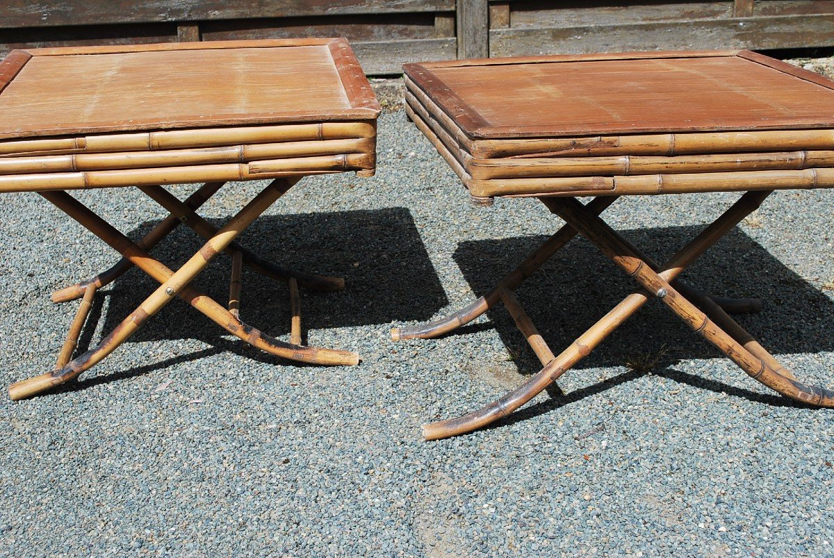 Pair Of 19th Century Bamboo Coffee Tables