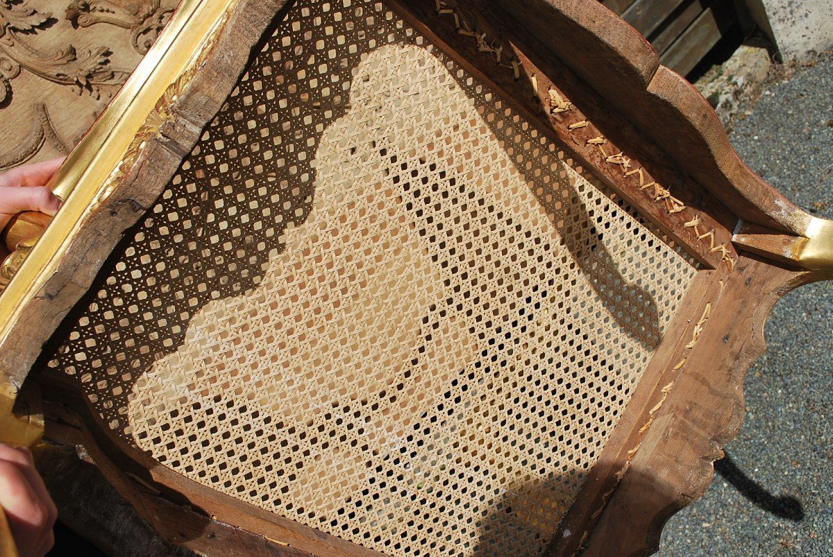 Regence Period Ceremonial Armchair In Golden Wood -photo-7