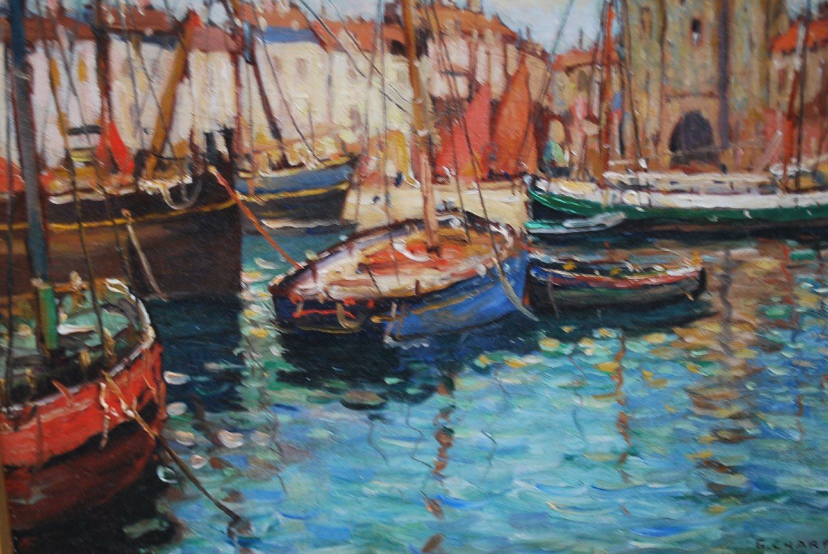 La Rochelle, The Port Oil By Georges Carpentier -photo-2