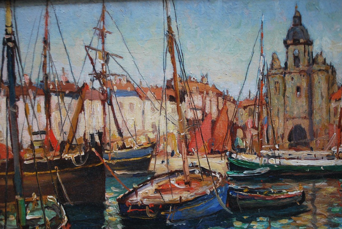 La Rochelle, The Port Oil By Georges Carpentier -photo-5