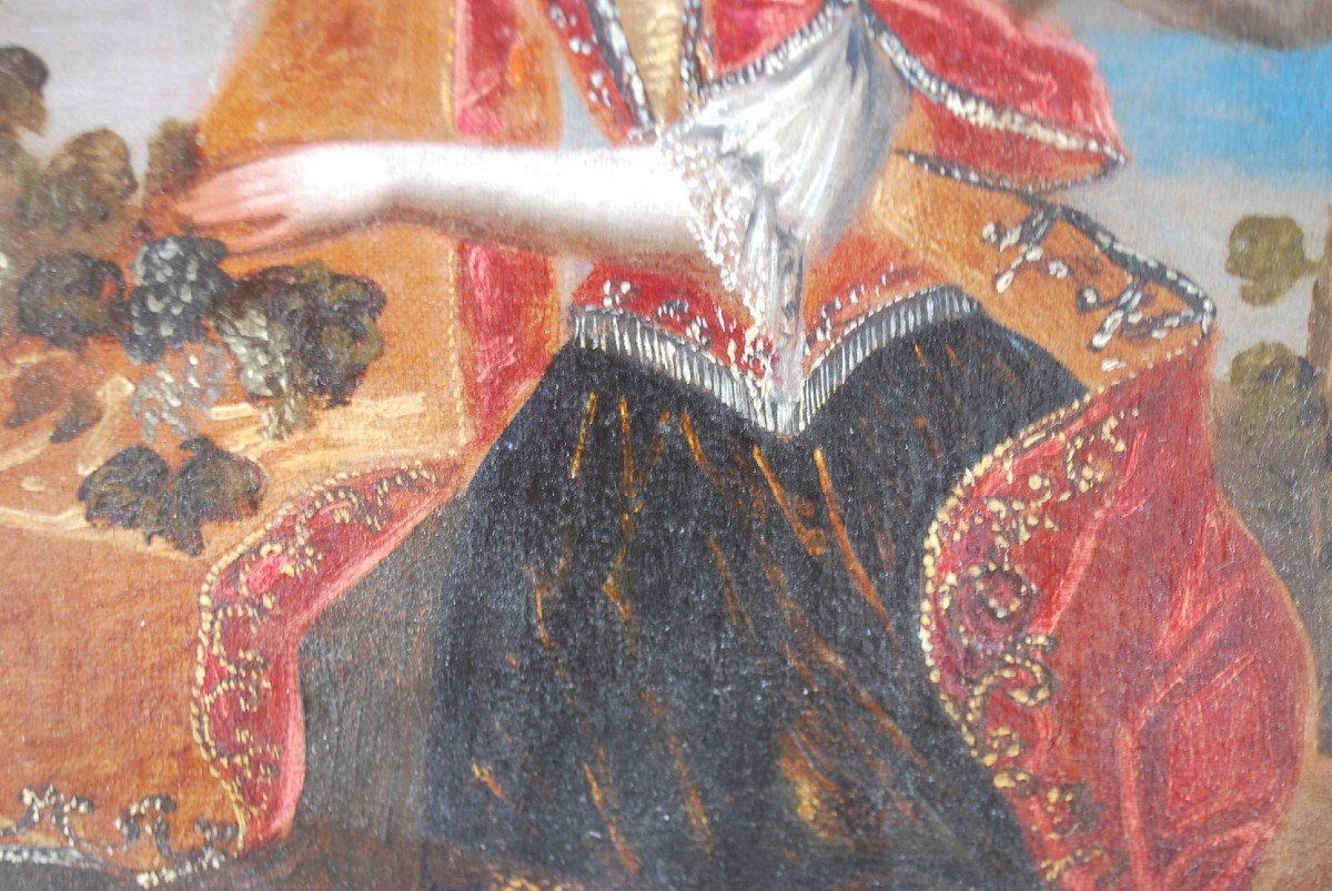 Portrait Of Anne Victoire De Bourbon Oil Late XVII-photo-3