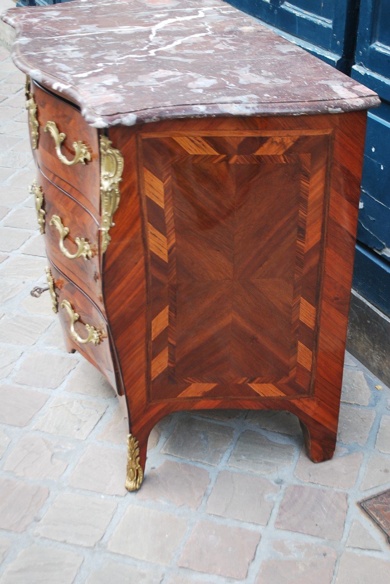 Louis XV Period Commode Stamped By Hansen   -photo-5