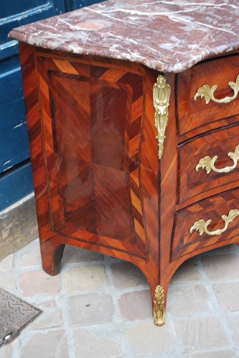 Louis XV Period Commode Stamped By Hansen   -photo-7