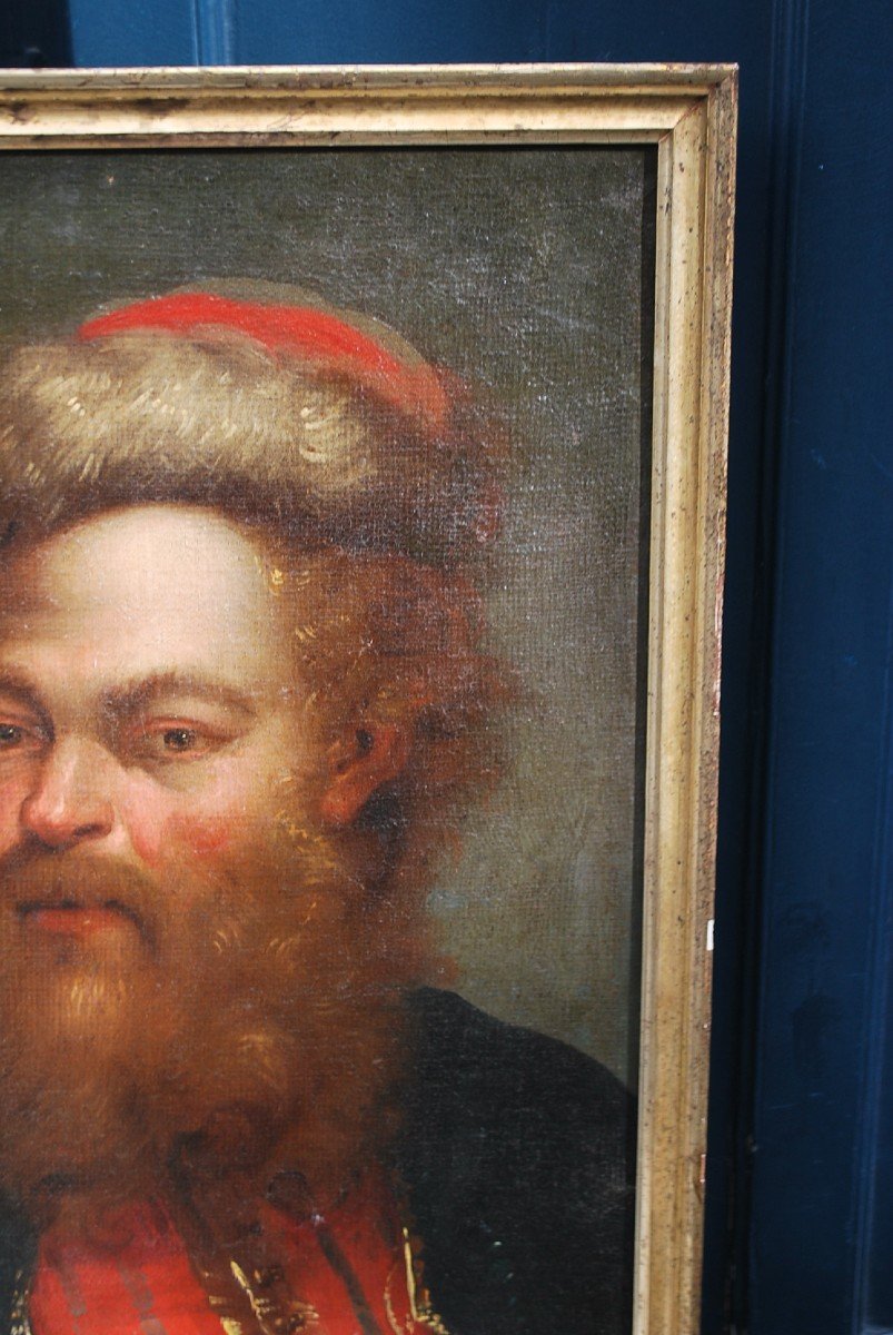 Bearded Man In Turban, Oil On Canvas-photo-5