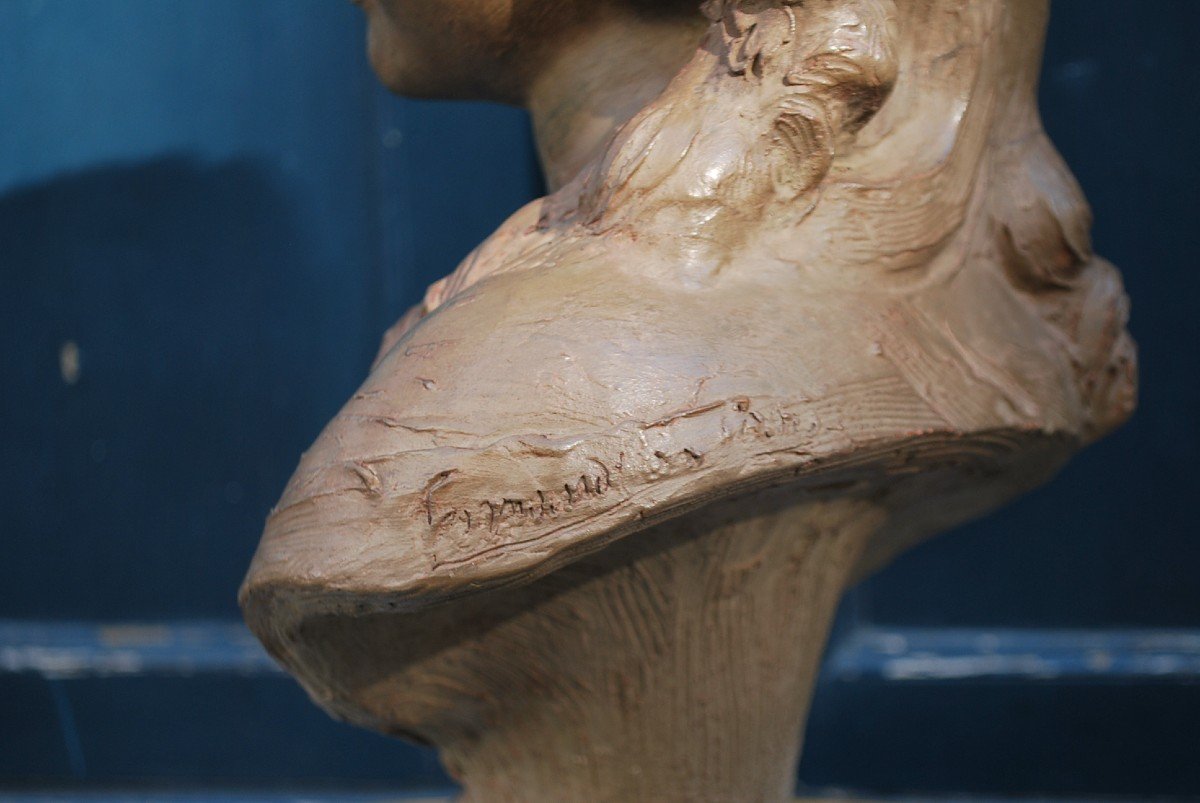 Bust Of Young Girl, Signed By Ferdinand Cian, XVIII Style-photo-4