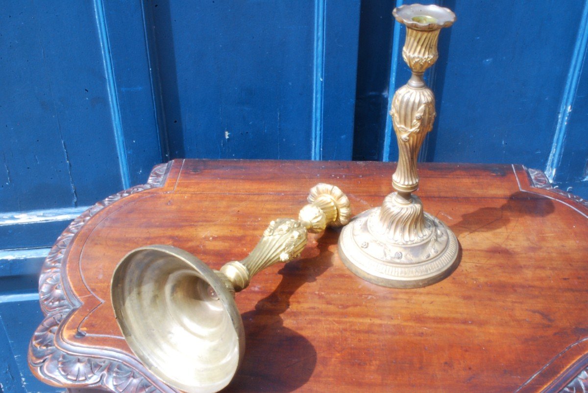 Pair Of Louis XVI Period Gilt Bronze Candlesticks-photo-6