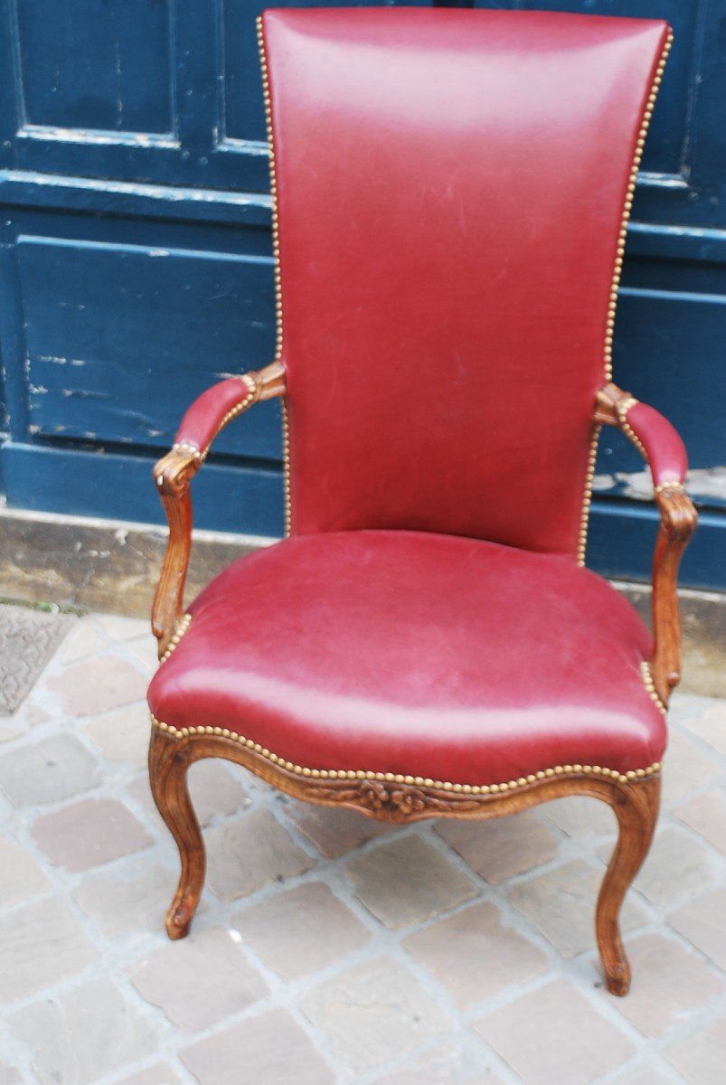 Rare Fauteuil De Nourrice  D époque Louis XV Du XVIII-photo-6