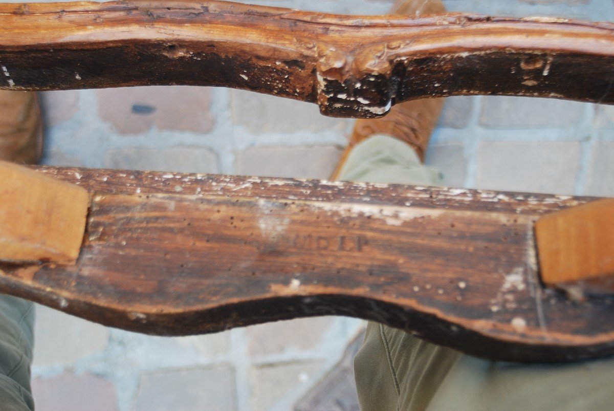 Important Queen Chassis Armchair Stamped By Delaporte XVIII-photo-7